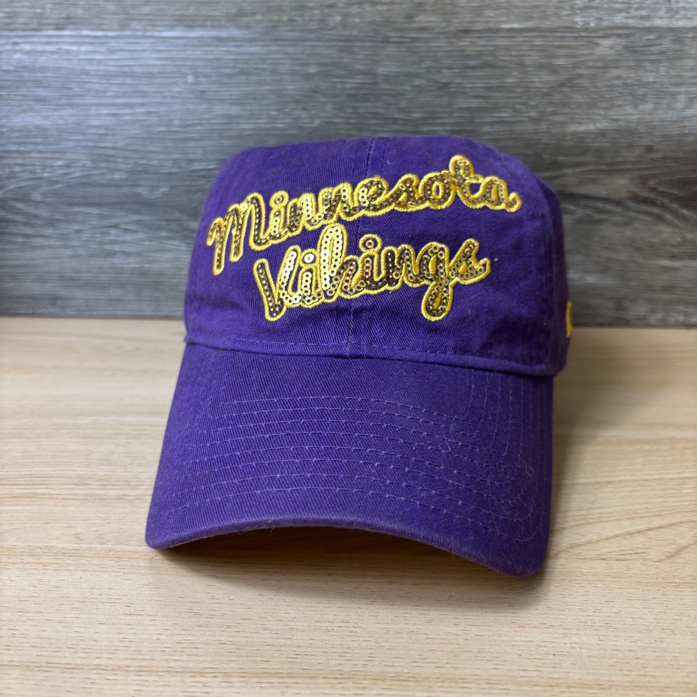 Minnesota Vikings Hat Cap Strap Back Womens Purple NFL Football New Era Ladies